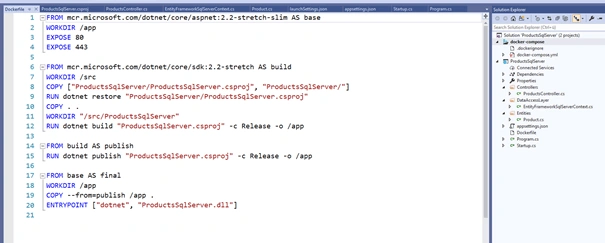 Entity Framework Core with SQL Server in Docker Container