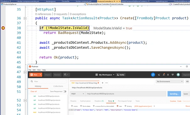 Entity Framework Core with SQL Server in Docker Container