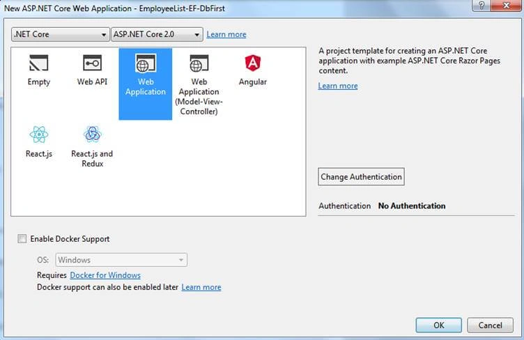 Entity Framework Database First In ASP.NET Core