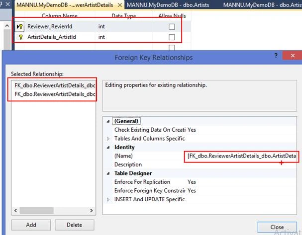 Entity Framework in MVC