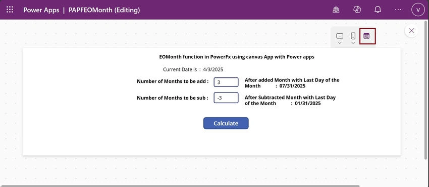 Calculate button