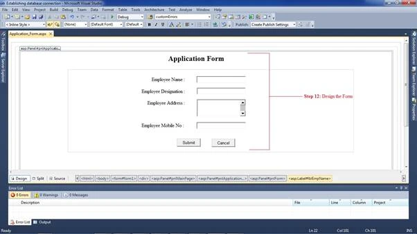Design the form