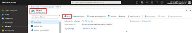 Establishing VPN Gateway Connection Between VNet To VNet