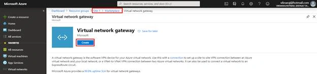 Establishing VPN Gateway Connection Between VNet To VNet