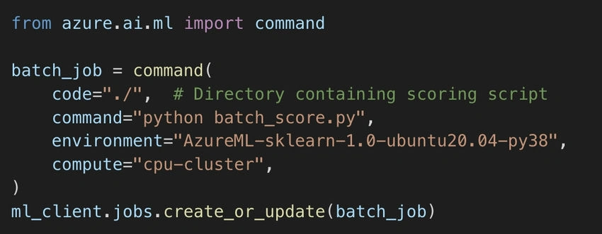 Batch scoring job