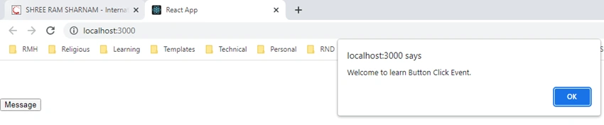 Event Handling in ReactJS