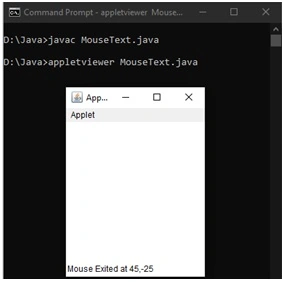 applet implements MouseListener and MouseMotionListener