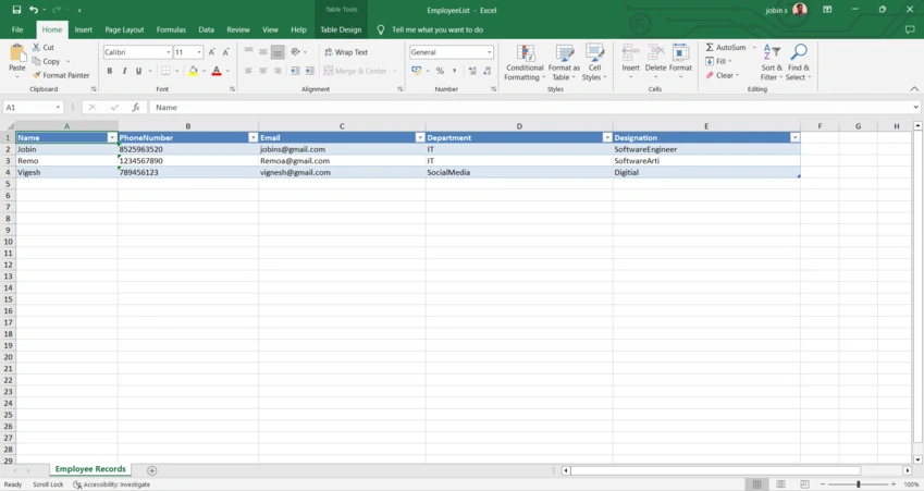 excel