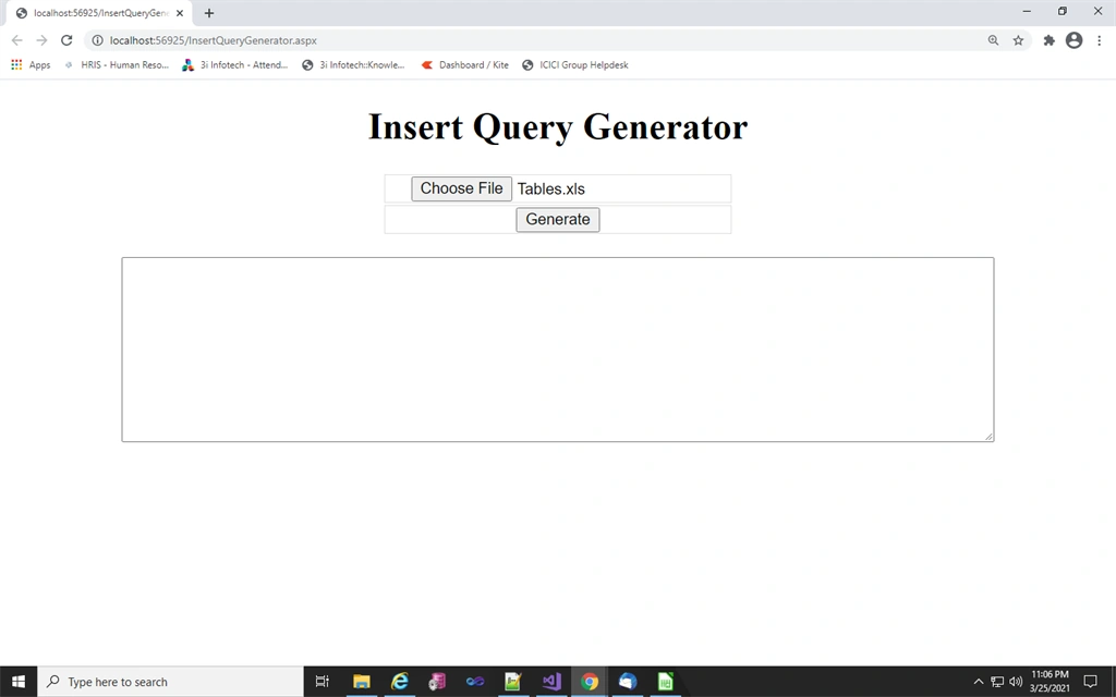 Excel To Insert Statement