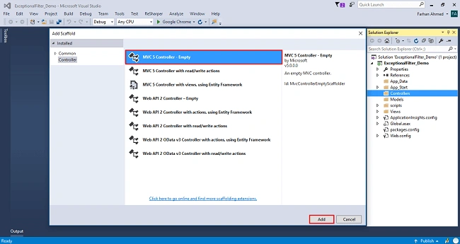 Exception Filter in ASP.NET MVC