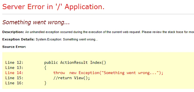Exception Filter in ASP.NET MVC