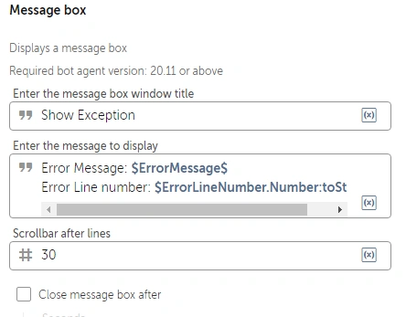 Exception Handling in Automation Anywhere