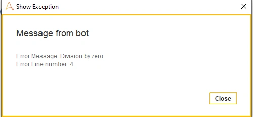 Exception Handling in Automation Anywhere