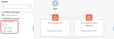 Exception Handling in Automation Anywhere