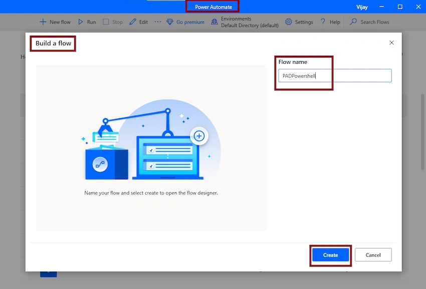 Execute PowerShell Script in Desktop flow using Microsoft Power Automate