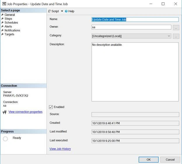 Execute Stored Proc Using SQL Job