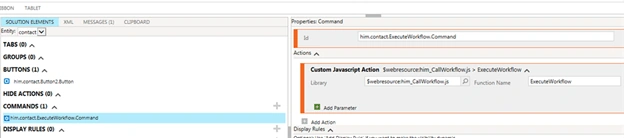 Executing Workflow From Command Button Using Web API