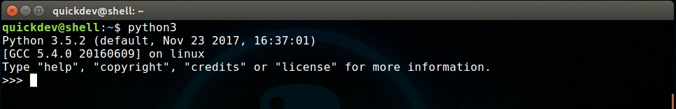 Python Interpreter on Ubuntu