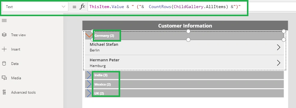 Expand And Collapse View Using Nested Gallery - PowerApps