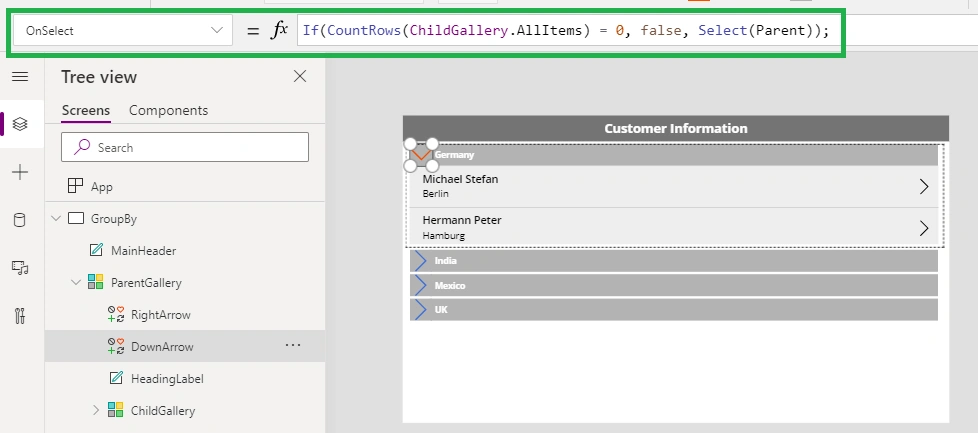 Expand And Collapse View Using Nested Gallery - PowerApps