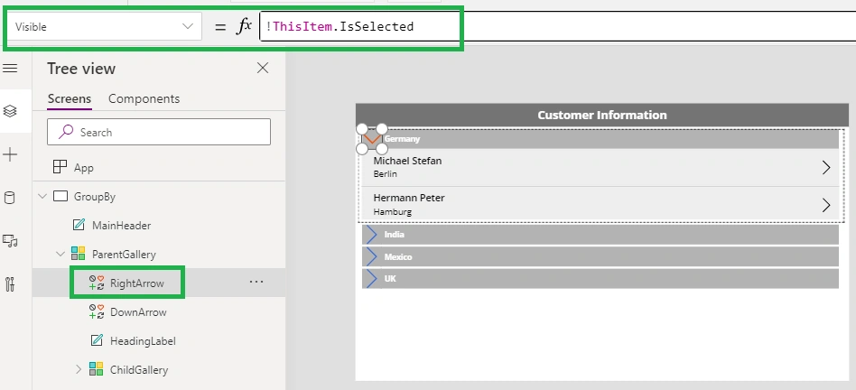 Expand And Collapse View Using Nested Gallery - PowerApps