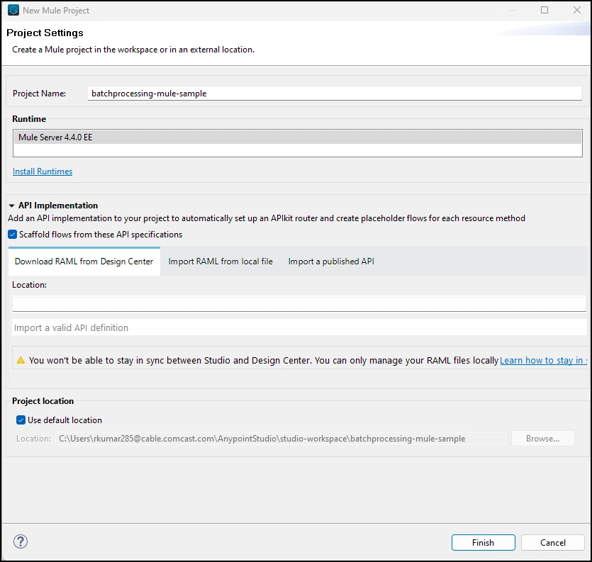 Project setting