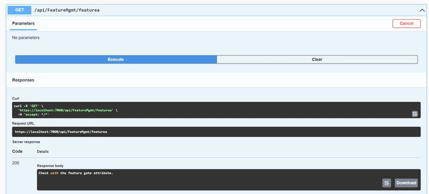 Feature gate API