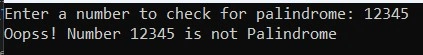 Palindrone in C#
