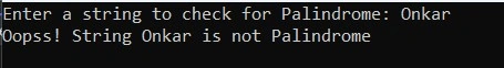 Palindrone in C#