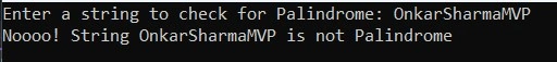 Palindrone in C#