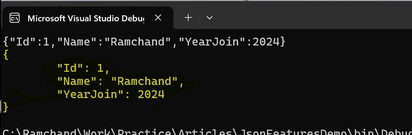 JSON Identation