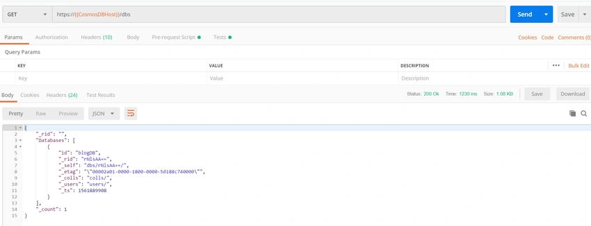 Cosmos DB Host