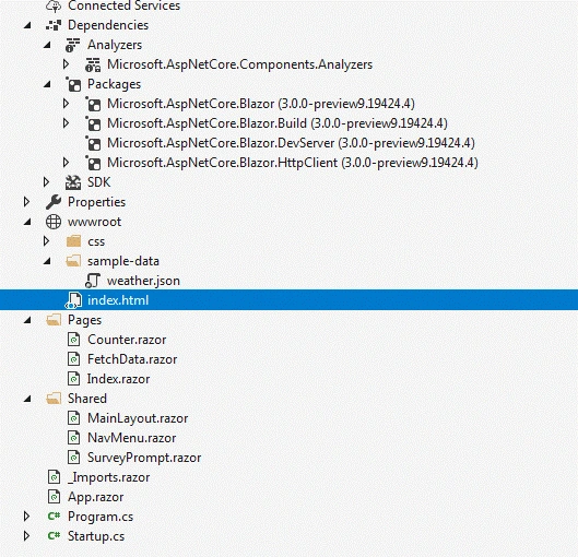 Exploring Blazor Web Assembly App