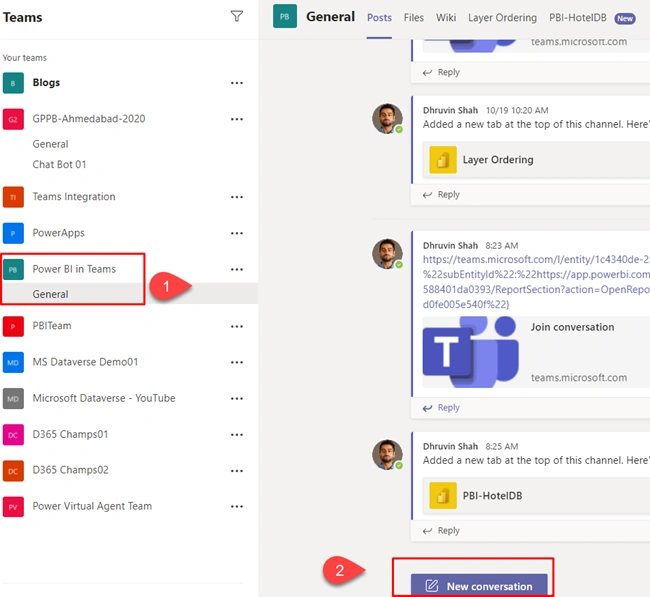 Exploring Power BI in Microsoft Teams