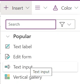 Text input