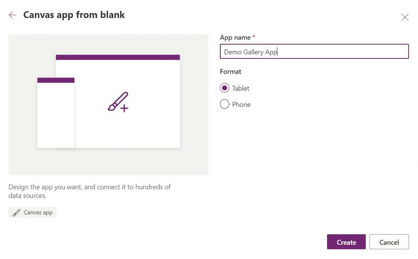 Blank tablet app