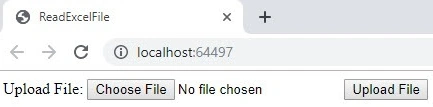 Upload Excel Action