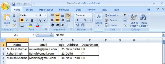 DemoExcel