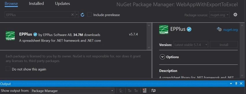 Export Data Into A Predefined Excel Template In dotNET Using EPPlus