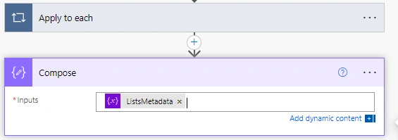 Export Sharepoint List metadata using Power Automate