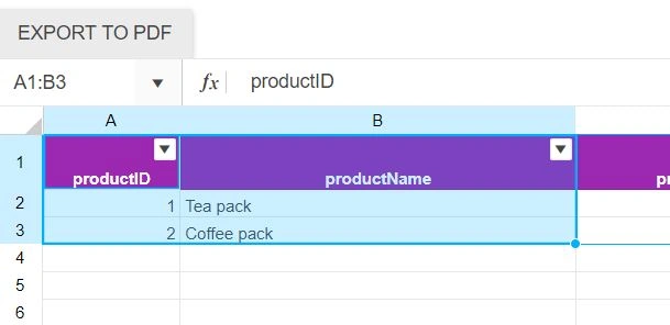 Exporting Kendo SpreadSheet To PDF With Remote DataBinding