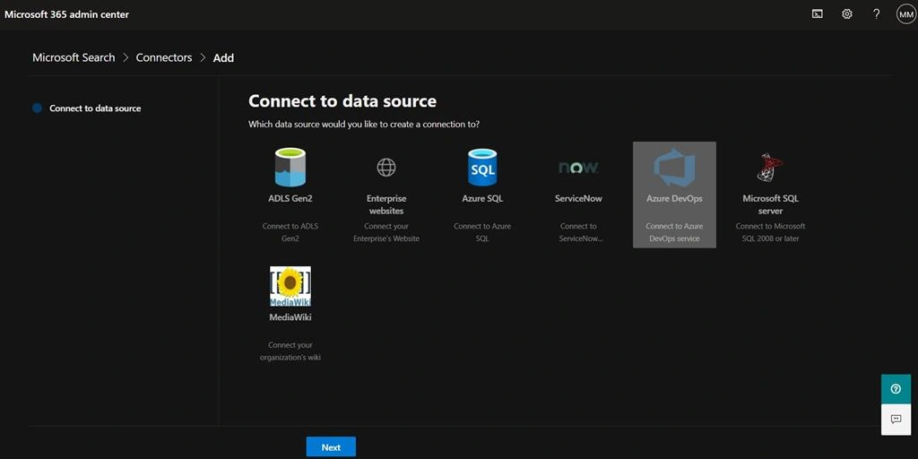 Extend Microsoft Search With Azure DevOps Graph Connector