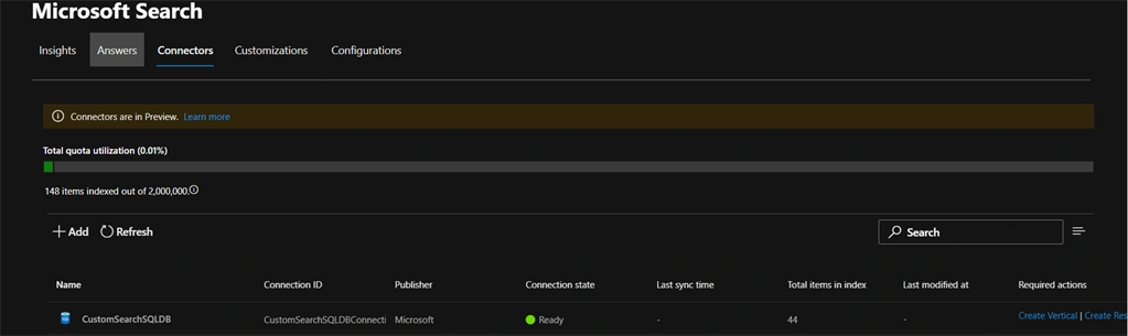 Extend Microsoft Search With Azure SQL Graph Connector