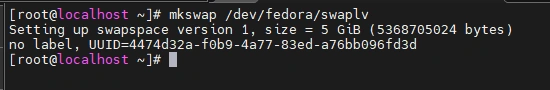 Logical Volume as a SWAP