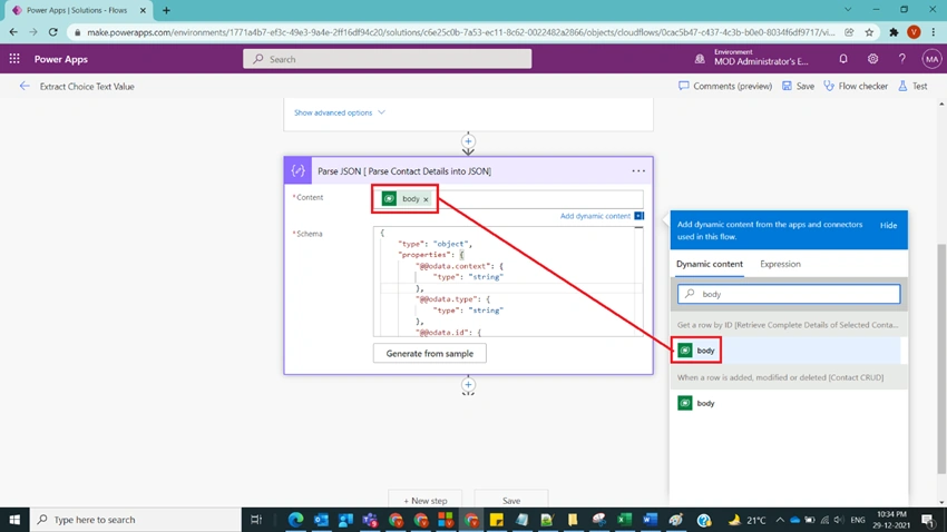 Extract Choice Text Value in Power Automate