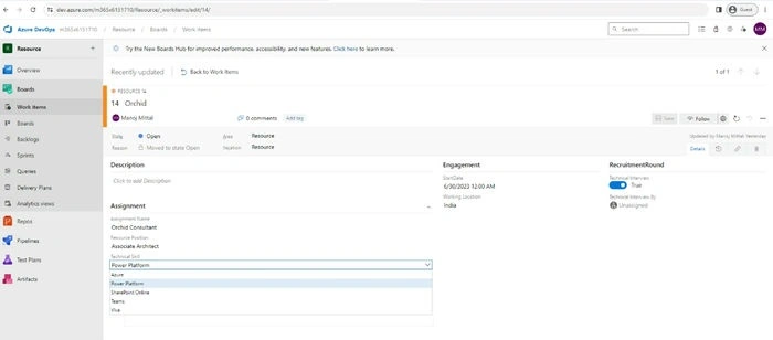 Extract Devops Work Item Drop Down field value