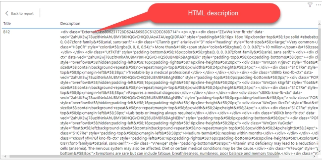HTML description
