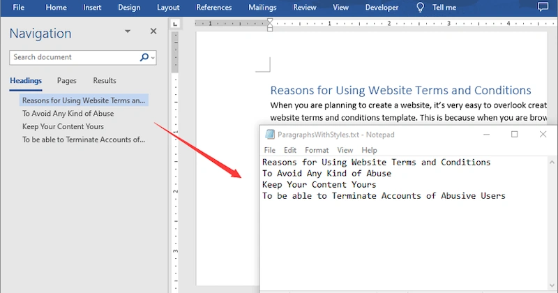 Extract Text from Word Documents in Java