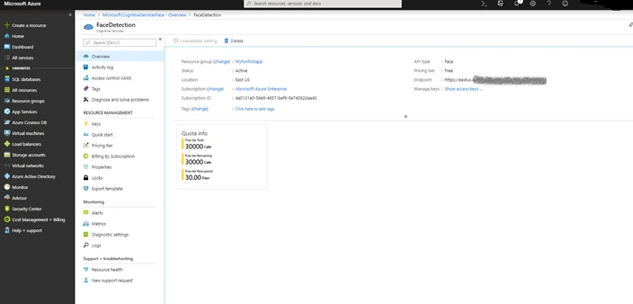 Face API Using MS Flow