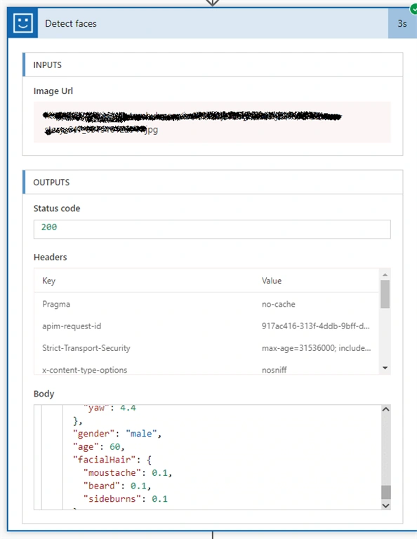 Face API Using MS Flow